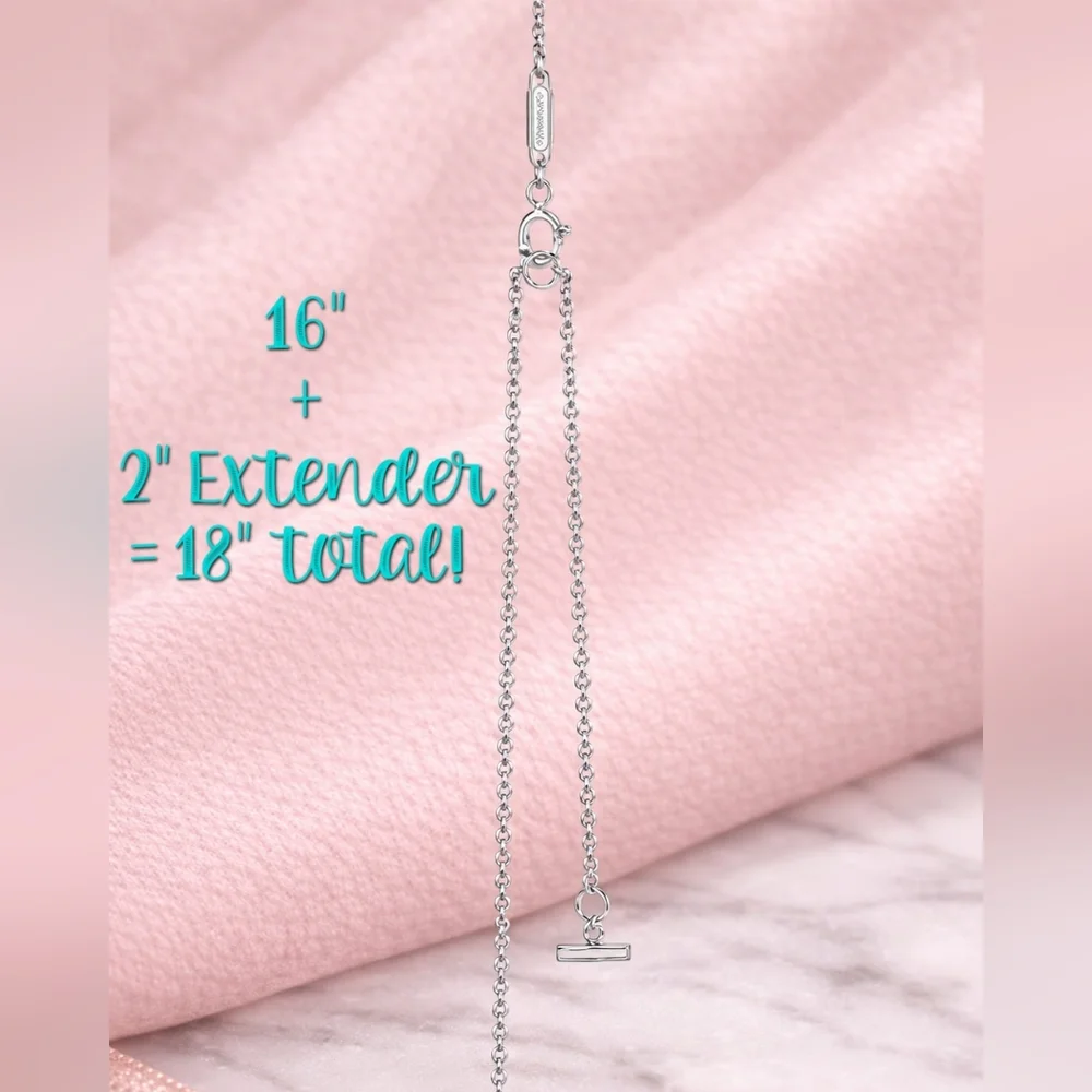 Tiffany & Co Mini T Smile Diamond Necklace 18k White Gold AU 750 16" - 18" Chain - Picture 4 of 7